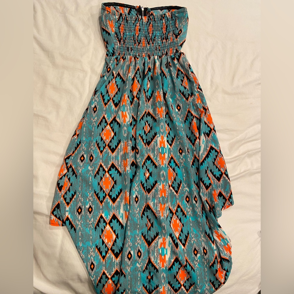 Tribal Print Strapless Dress - Picture 3 of 3